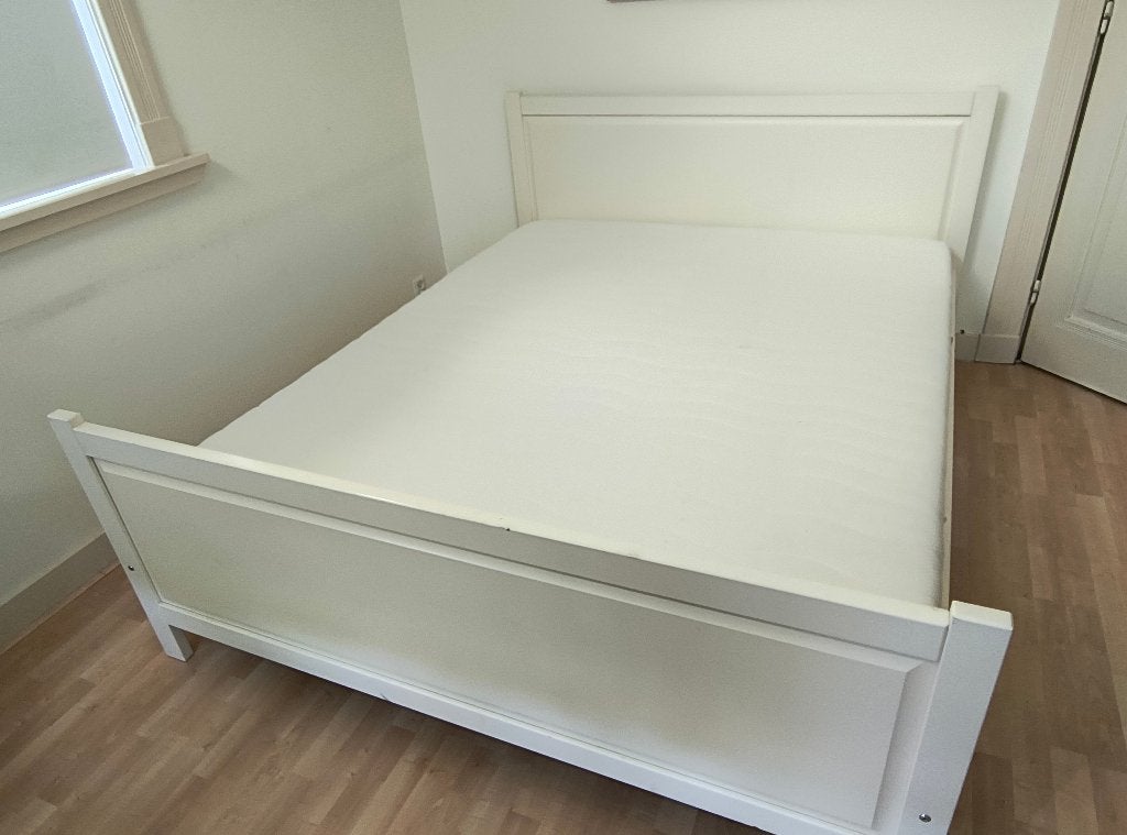 Tweepersoons bed 160x200 met toebehoren., Ophalen, Eenpersoons, Zo goed als nieuw, 160 cm