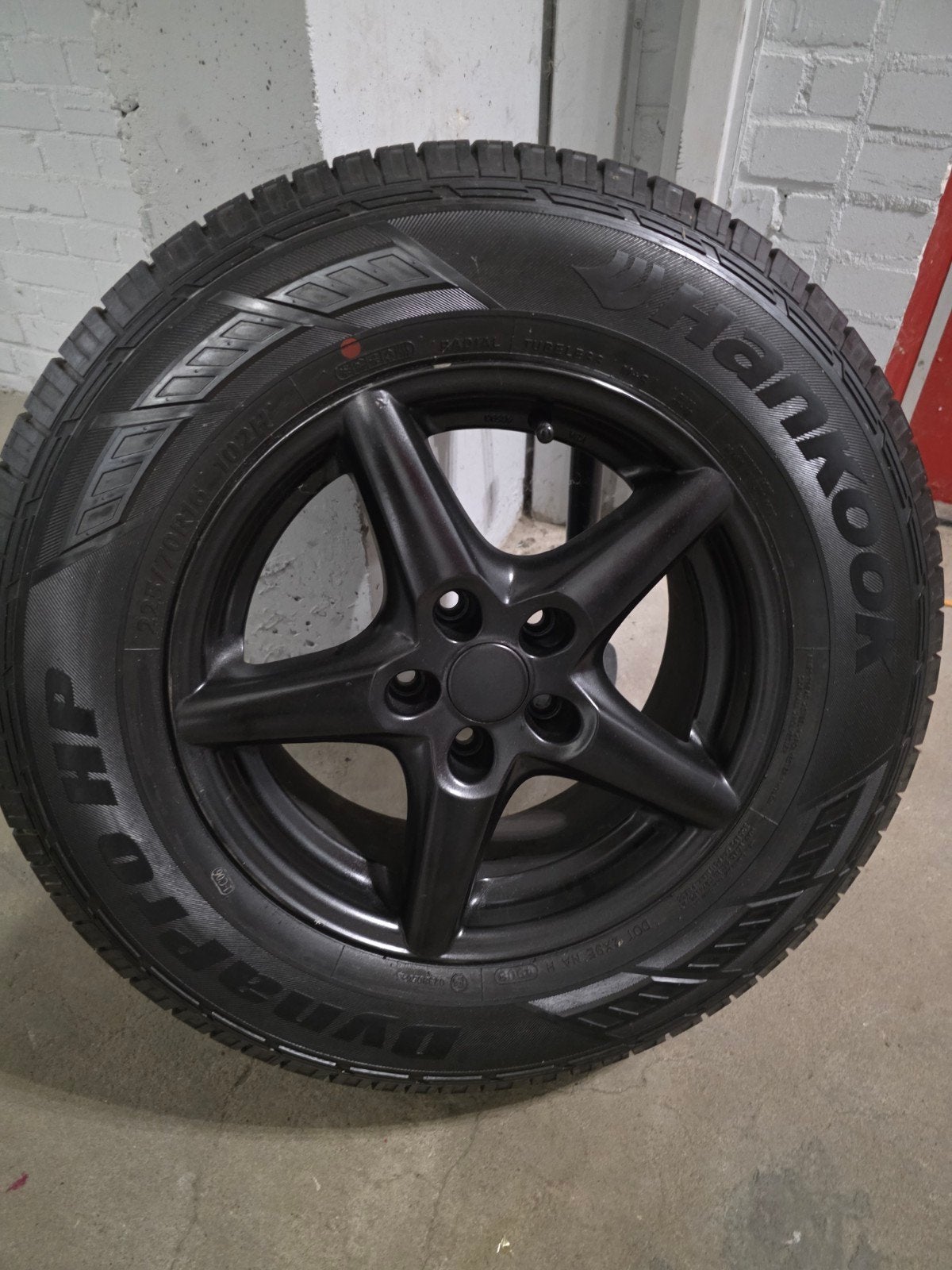 4 banden met velgen 225/70 R16 – 6Jx16 EH2+ ET52, Ophalen, Zo goed als nieuw