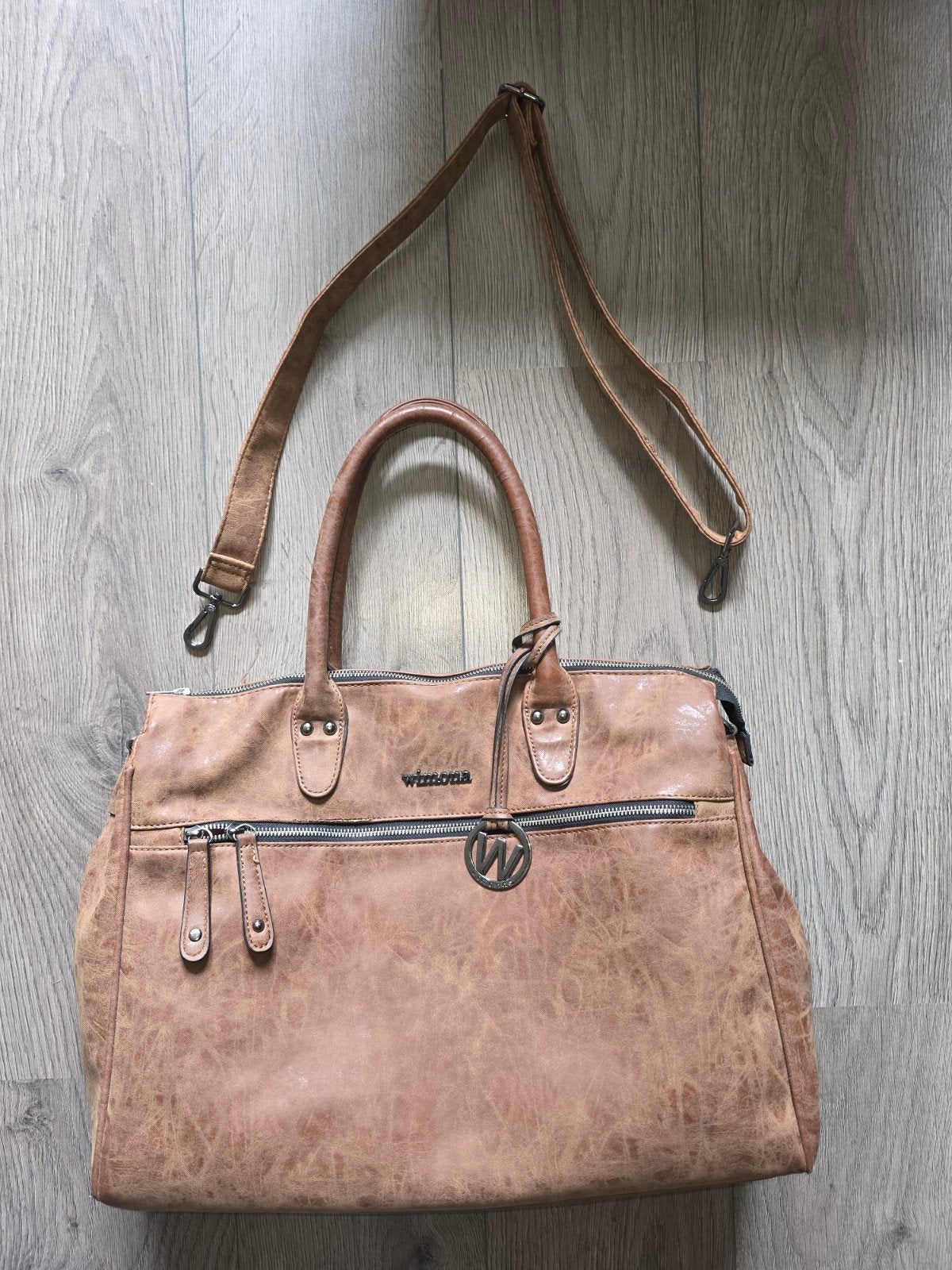 Wimona Handtas / Cowboybag / Schooltas - Bruin, Ophalen of Verzenden, Zo goed als nieuw, Bruin, Handtas