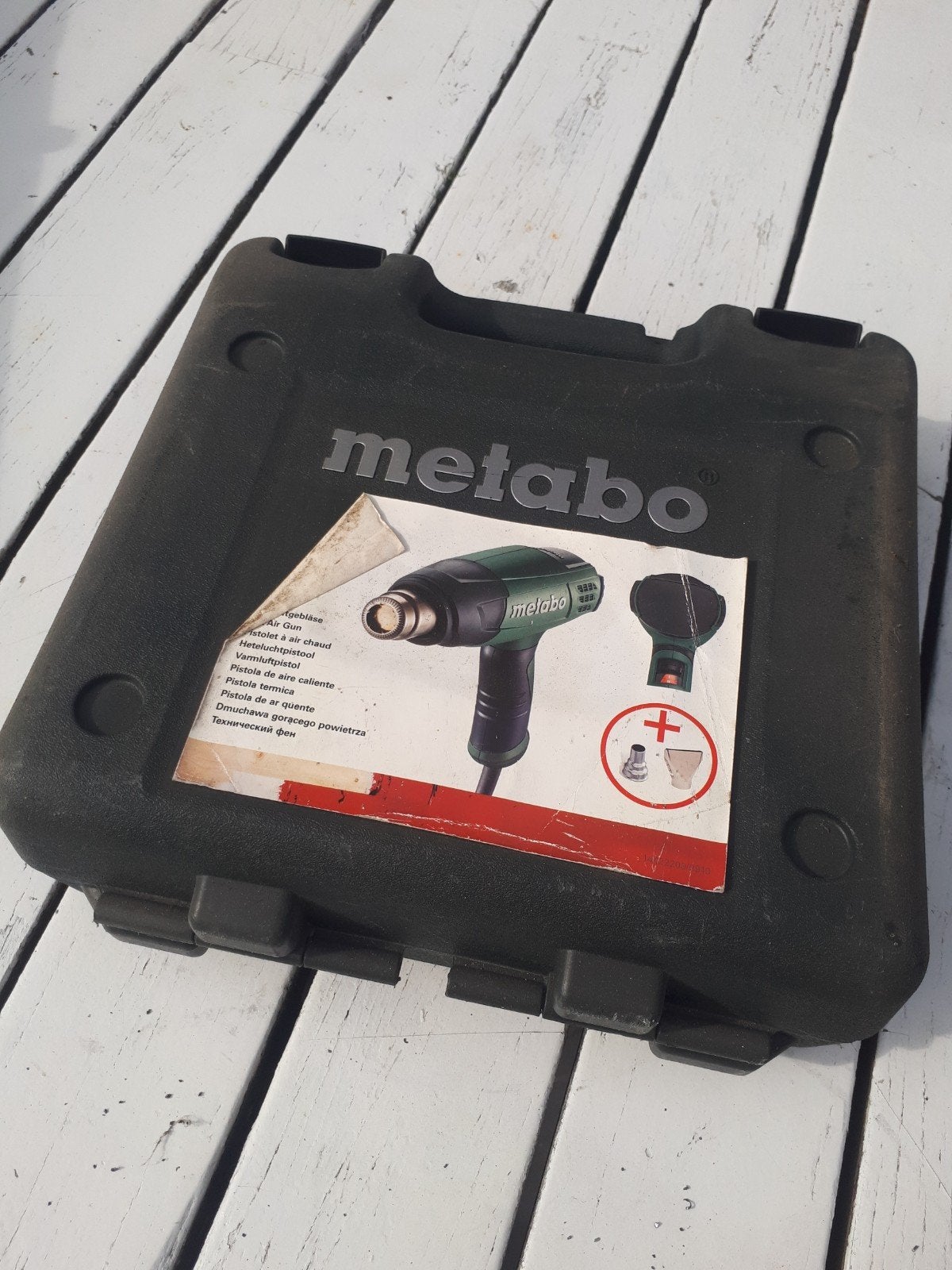 Metabo heteluchtpistool in koffer - zo goed als nieuw, Ophalen, Zo goed als nieuw, Overige typen, Metallo