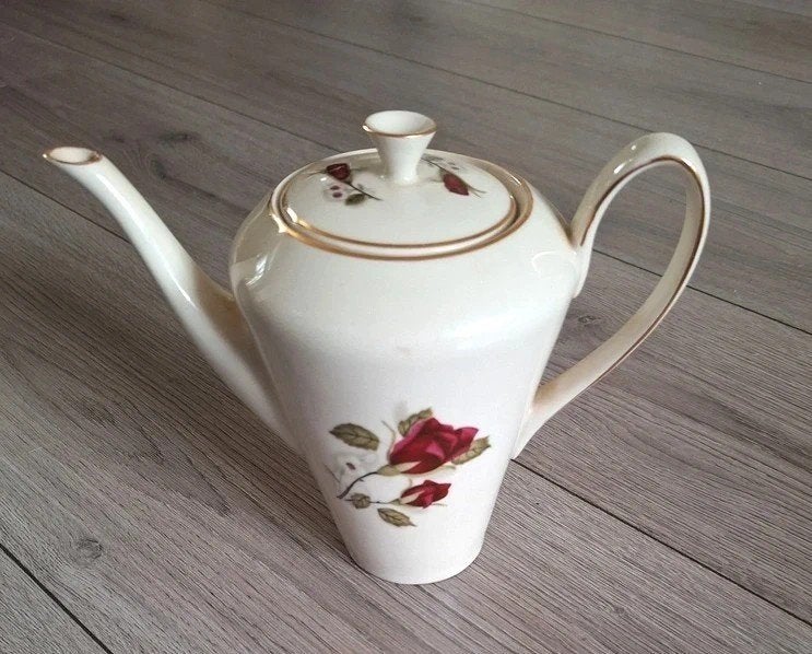 Poolse vintage Chodzież theepot rozen porselein, Antiek en Kunst, Ophalen of Verzenden