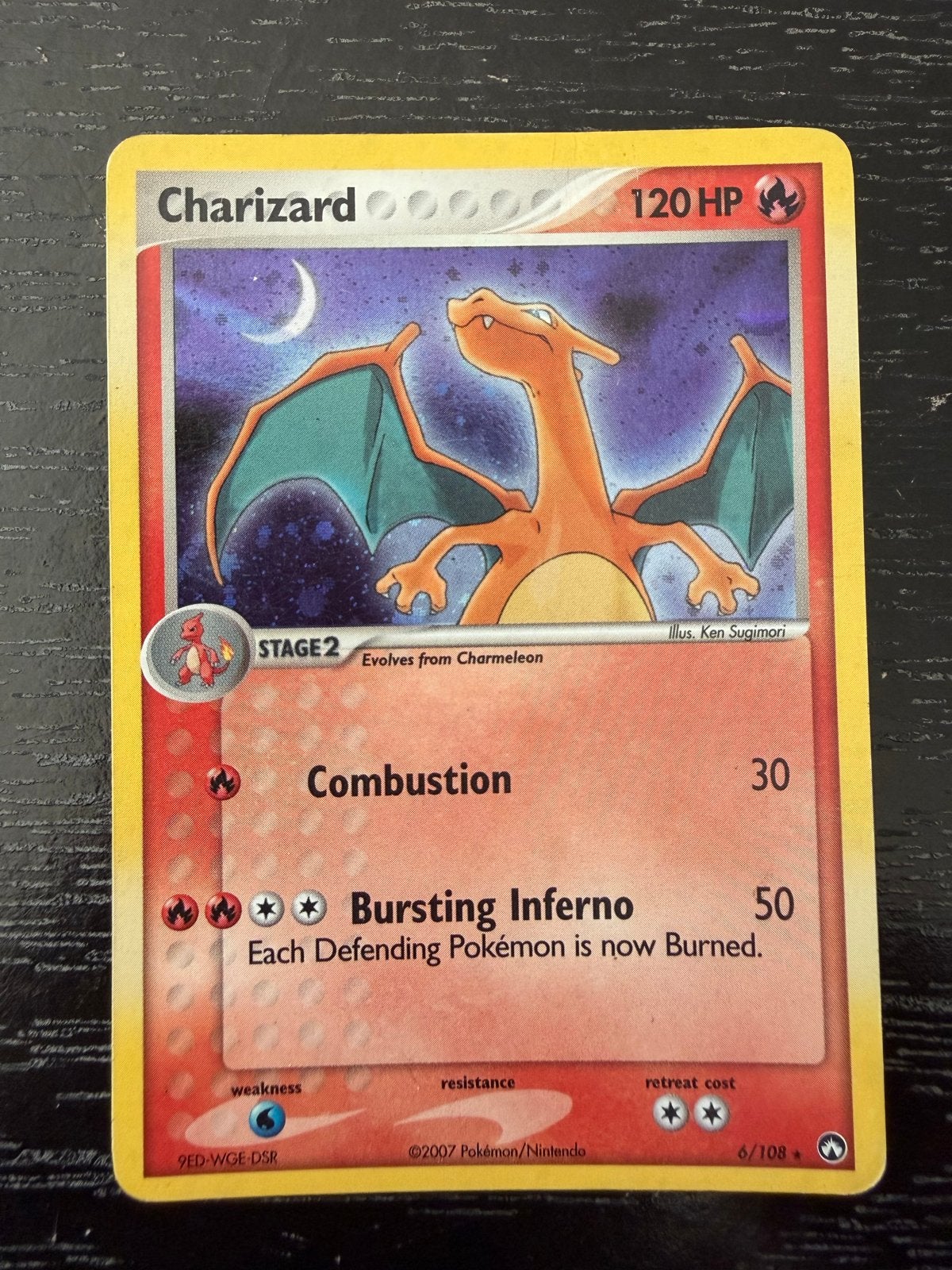 Charizard Pokémon kaart 2007, Ophalen, Gebruikt, Losse kaart, Foil