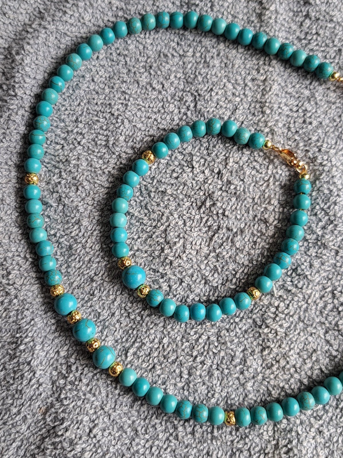 Natuurlijk turquoise Armband & Ketting, Sieraden, Tassen en Uiterlijk, Kettingen, Blauw, Nieuw, Ophalen of Verzenden, Steen of Mineraal