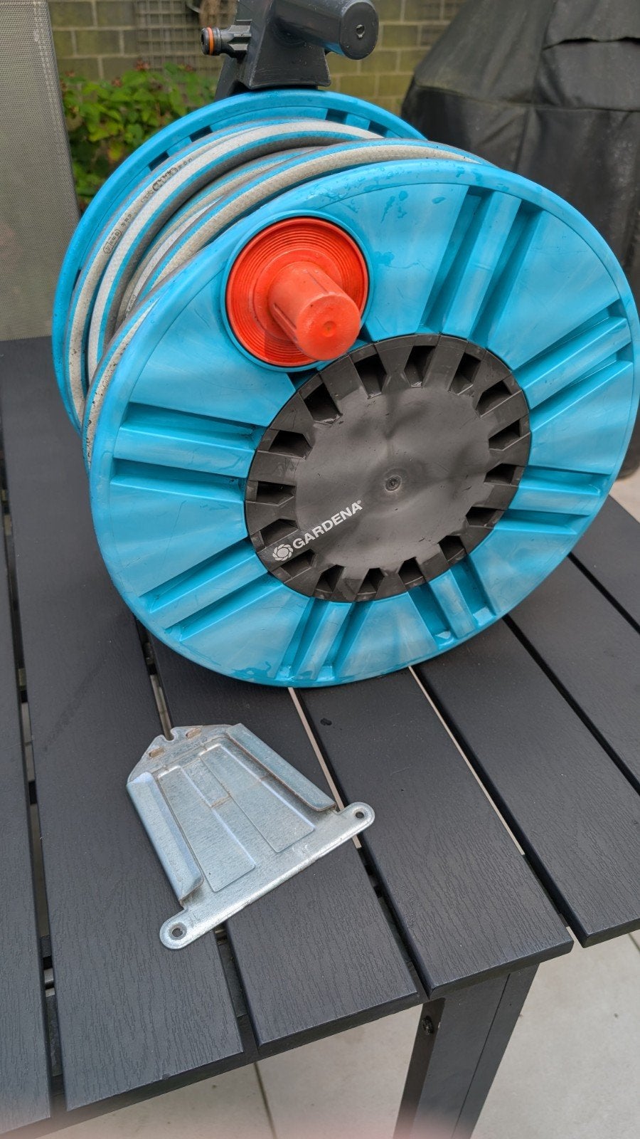 Gardena wandslanghaspel met Classic tuinslang 30m, Ophalen of Verzenden, Gebruikt, Tuinslanghaspel