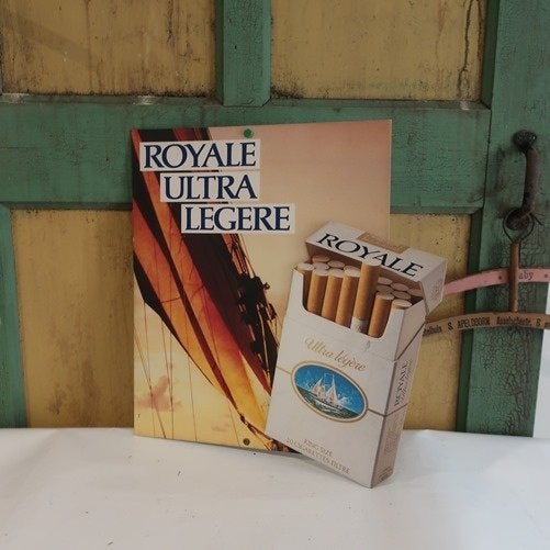 Reclame bord toonbank display sigaretten Royale Ultra Legere, Ophalen of Verzenden, Gebruikt, Overige typen