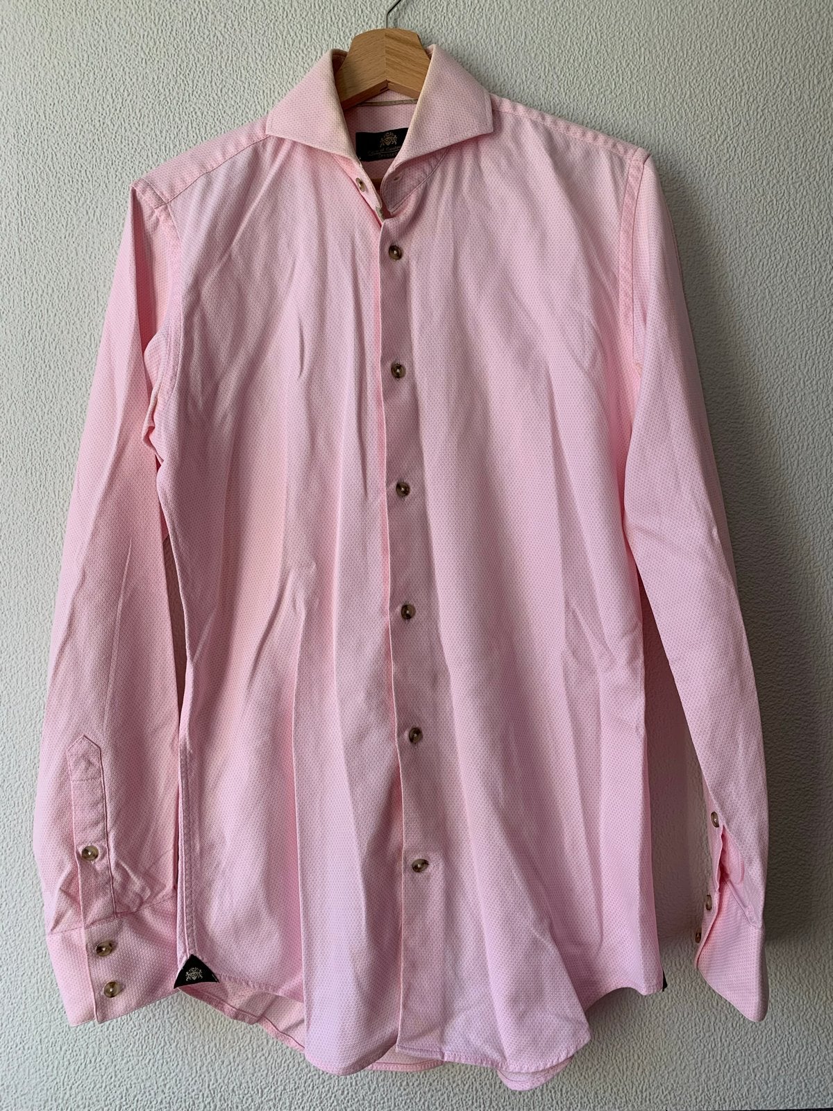 Circle of Gentleman roze overhemd met lange mouwen, Ophalen of Verzenden, Gedragen, Roze, Overige halswijdtes