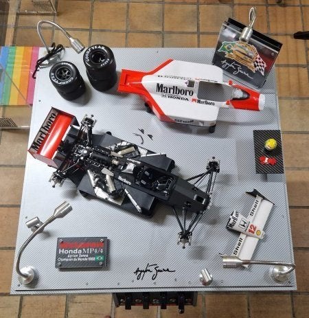 Ayrton Senna McLaren MP4/4 model Set 1/8 van De Agostini, Auto, Groter dan 1:32, Zo goed als nieuw, Ophalen