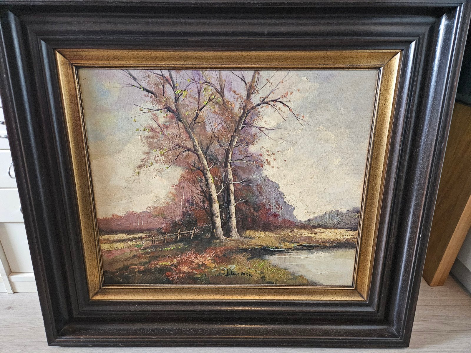 Schilderij, landschap olieverf, Antiek en Kunst, Ophalen, Klassiek, Ingelijst, Landschap