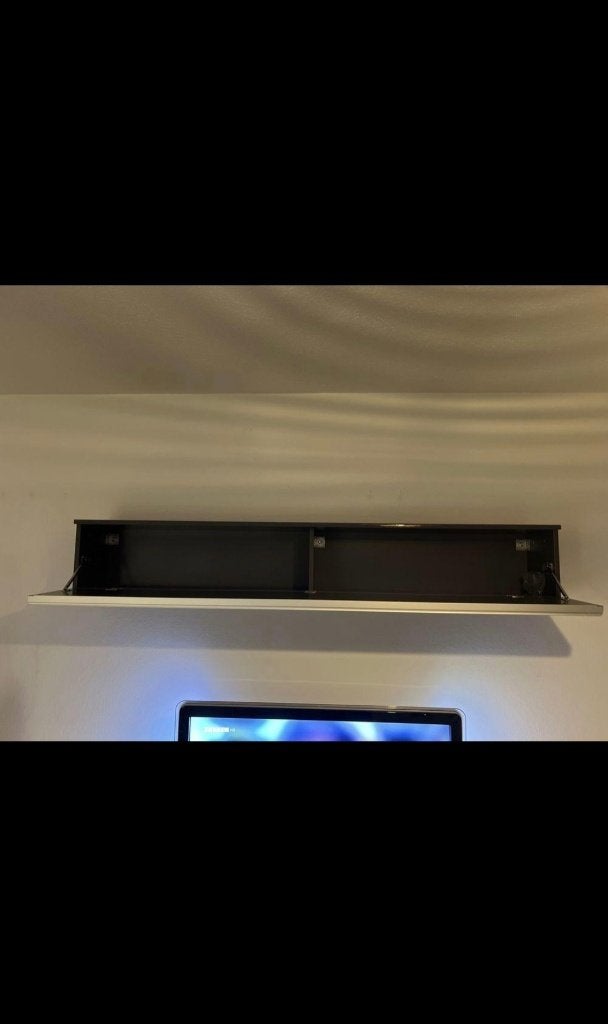 IKEA BESTÅ BURS wandkast in grijs/hoogglans, Ophalen, Met deur(en), 150 tot 200 cm, Zo goed als nieuw