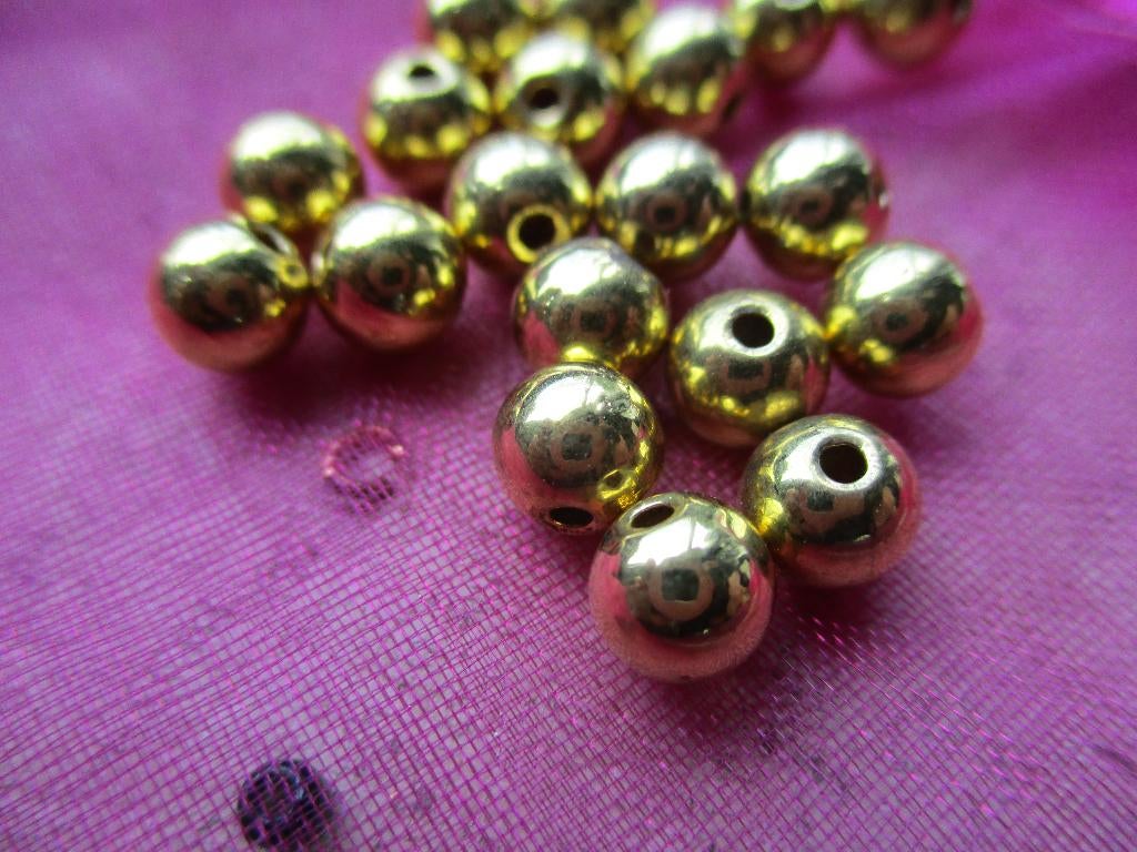 064/ zware gold plated dq kralen, Ophalen of Verzenden, Nieuw, Kraal