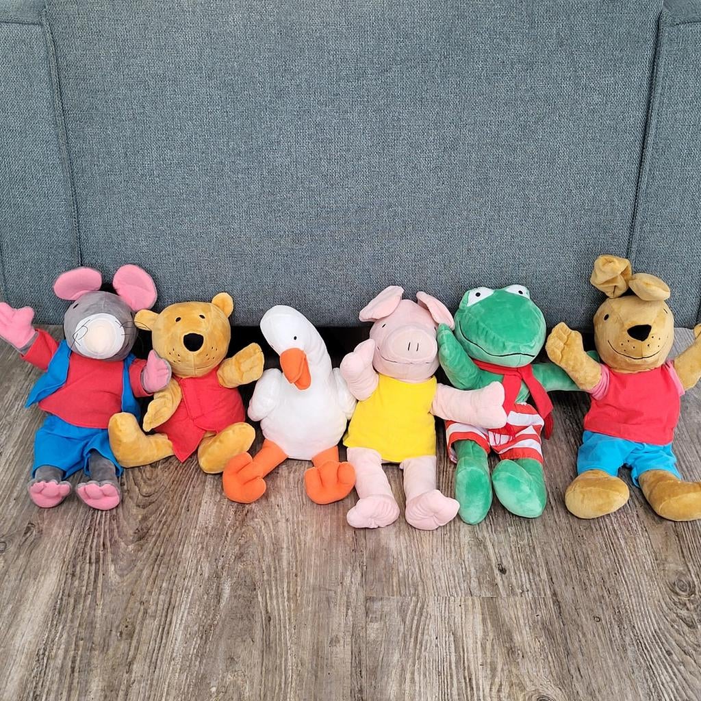 Kikker en zijn vrienden knuffels - Complete set, Kikker, Overige merken, Overige karakters, Ophalen of Verzenden