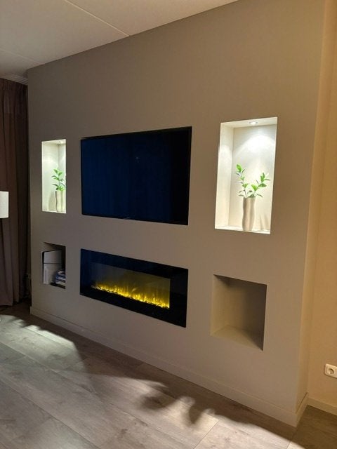 Cinewall met sfeerhaard, Ophalen, Gebruikt, 200 cm of meer, 200 cm of meer