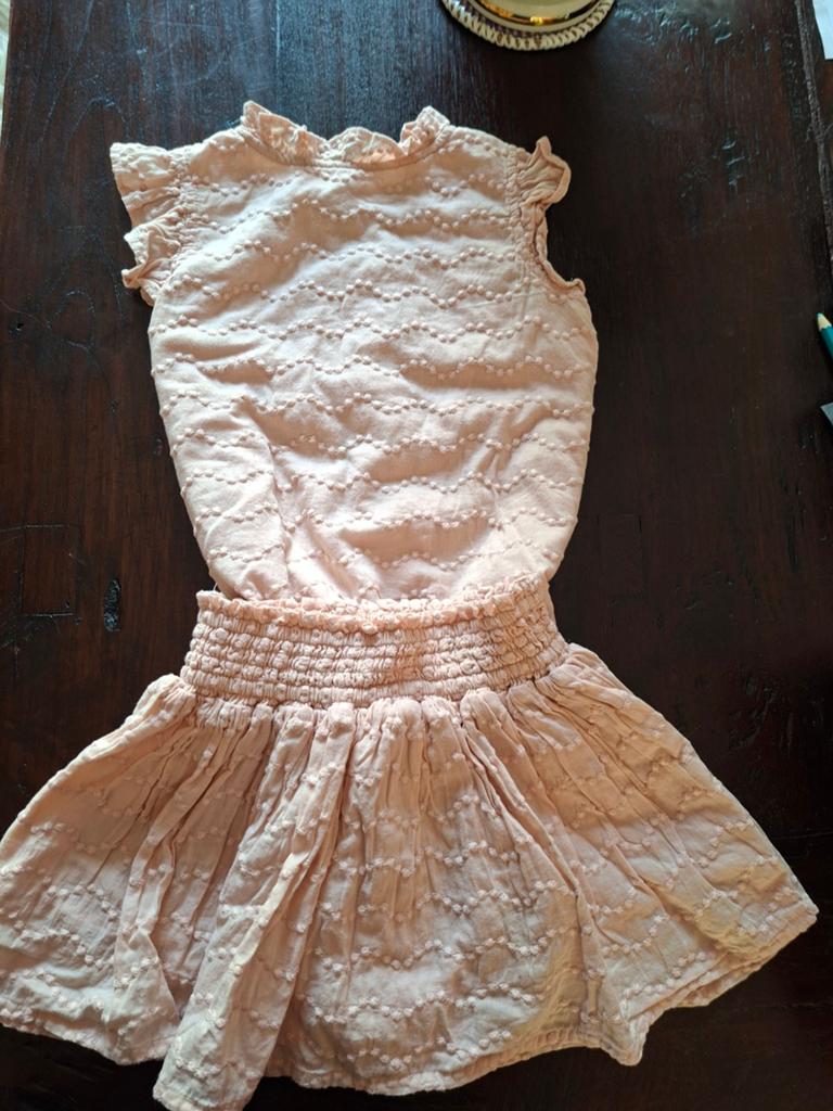 Schattig Pomp de Lux setje maat 92 zalmkleurig, Ophalen