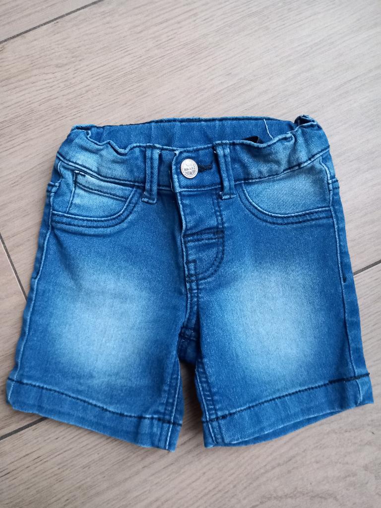 K62 Blauwe korte spijkerbroek HEMA maat 74, Kinderen en Baby's, Babykleding | Maat 74, Broekje, Jongetje of Meisje, Ophalen of Verzenden