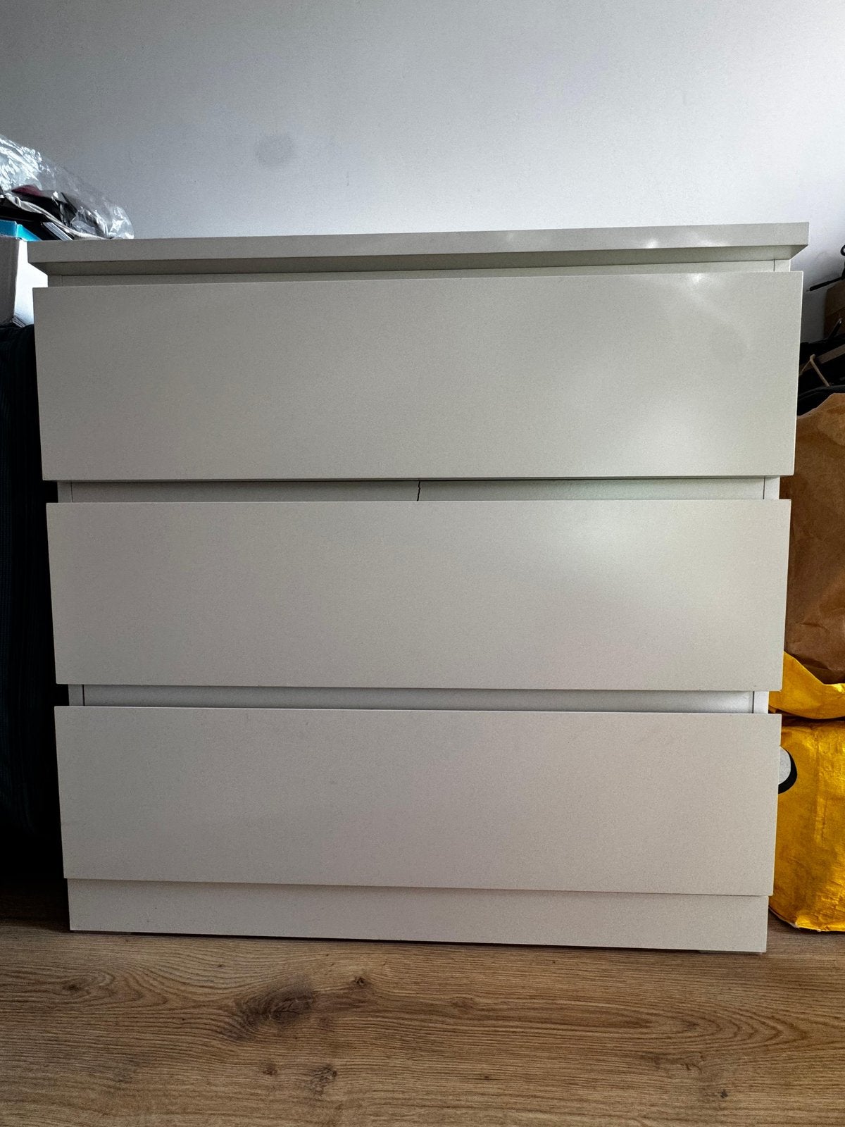 Ikea Malm ladekast 3 lades wit, Gebruikt, 5 laden of meer, Minder dan 100 cm, 25 tot 50 cm
