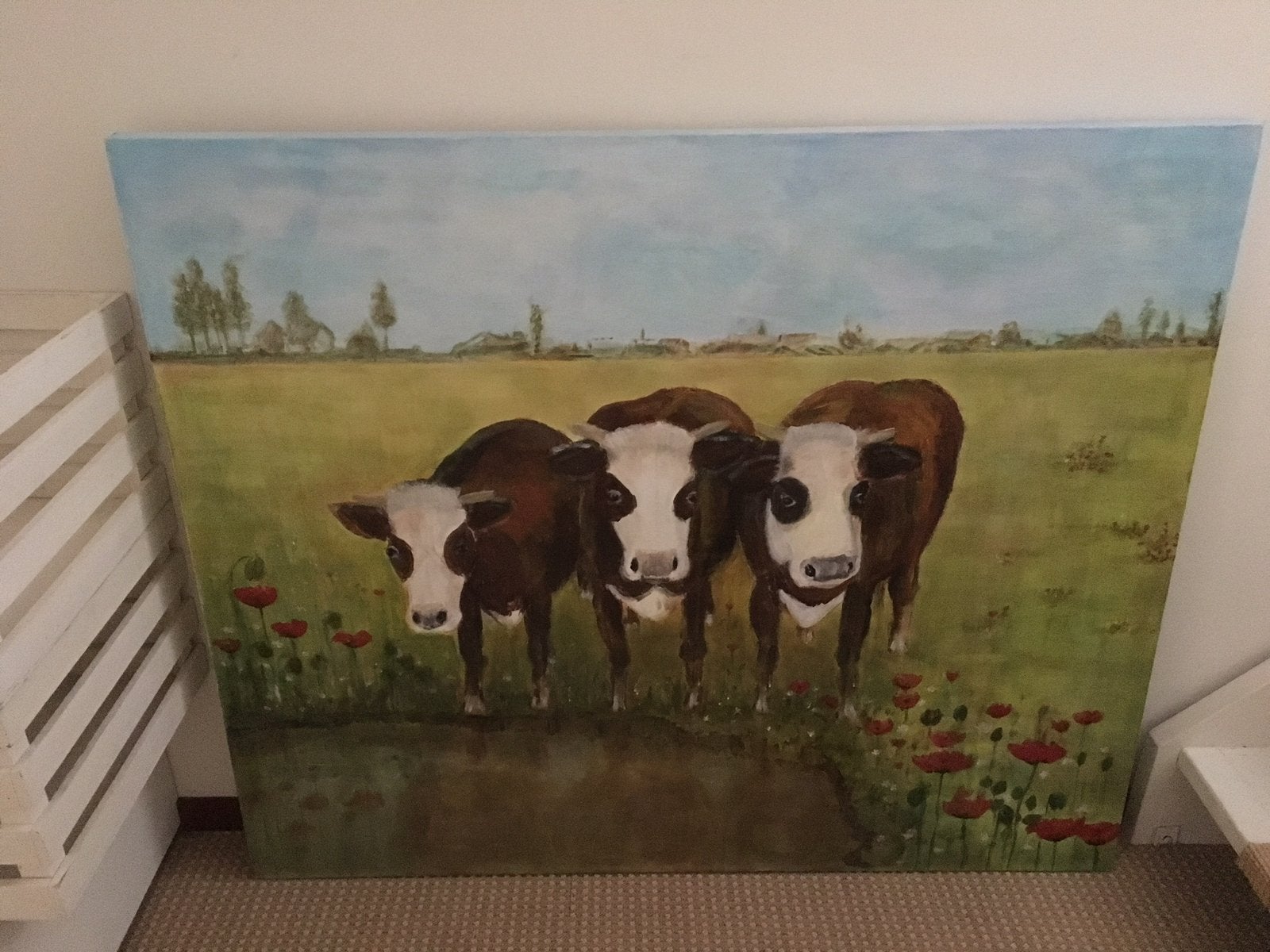 Koeienkunst uit Doorn | geschilderd door kunstenares, Huis en Inrichting, Ophalen, Zo goed als nieuw