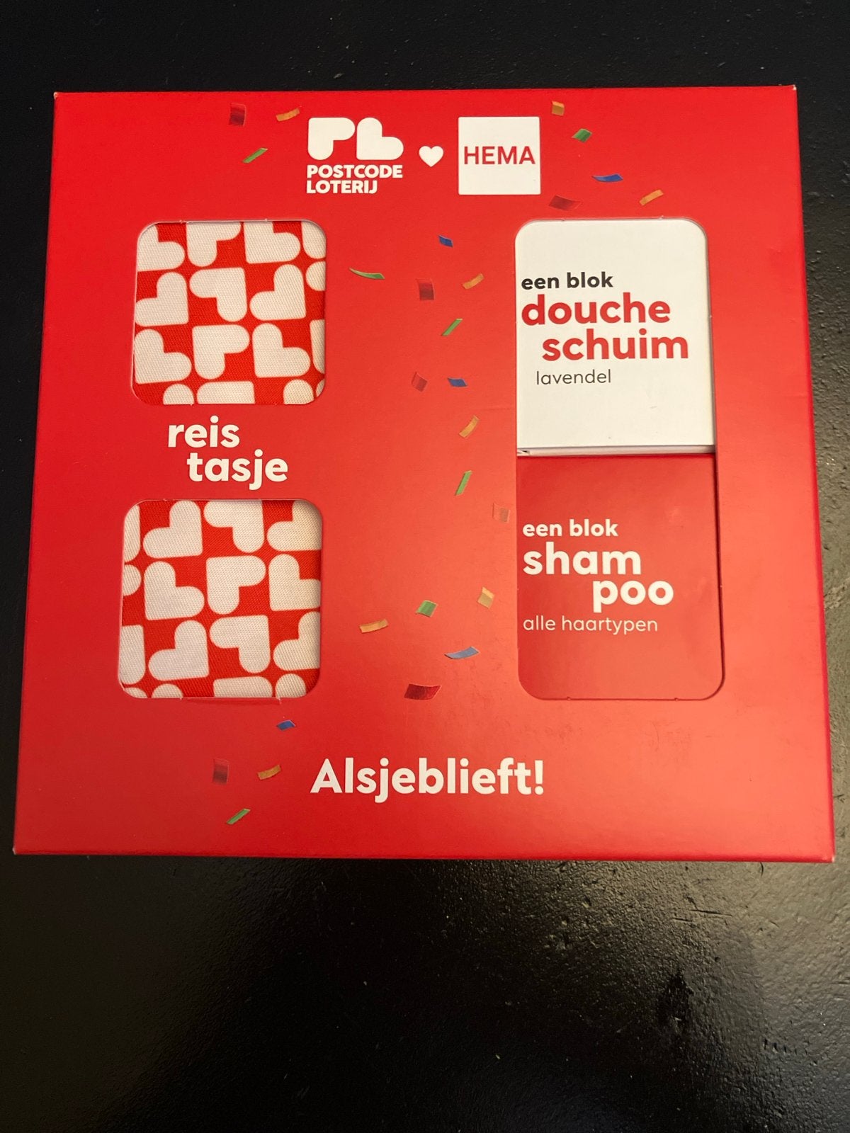 Nieuw HEMA Postcode Loterij reistasje met douche- en shampoo, Ophalen, Nieuw, Bad & Douche