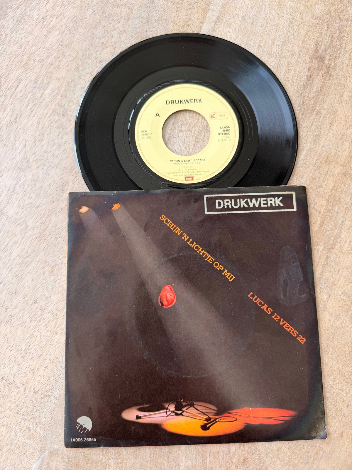 Drukwerk - Schijn 'n Lichtje Op Mij / Lucas 12 Vers 22, Gebruikt, 7 inch, EP, Nederlandstalig