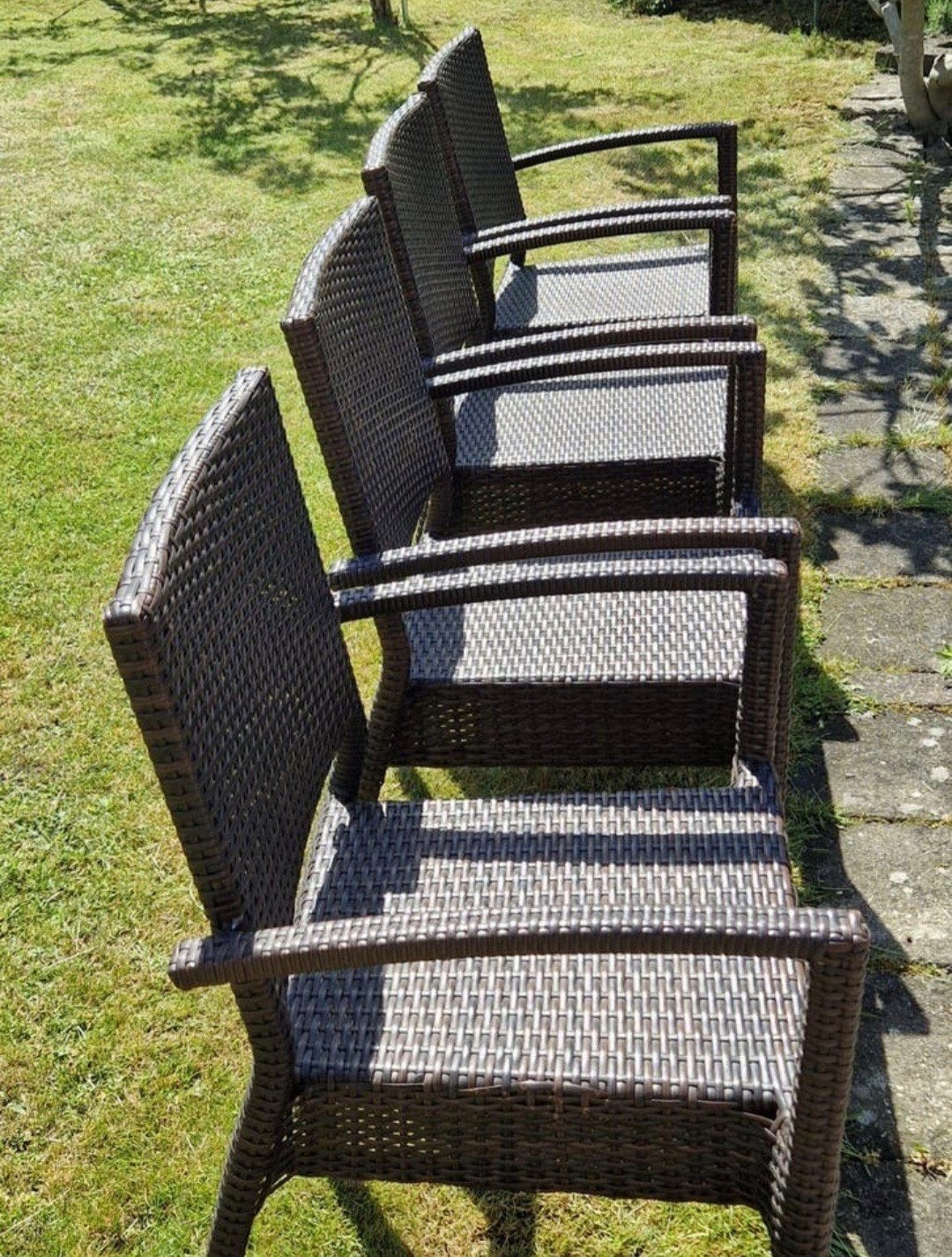 Tuinstoelen  4 stuks, Ophalen, Zo goed als nieuw, Kunststof