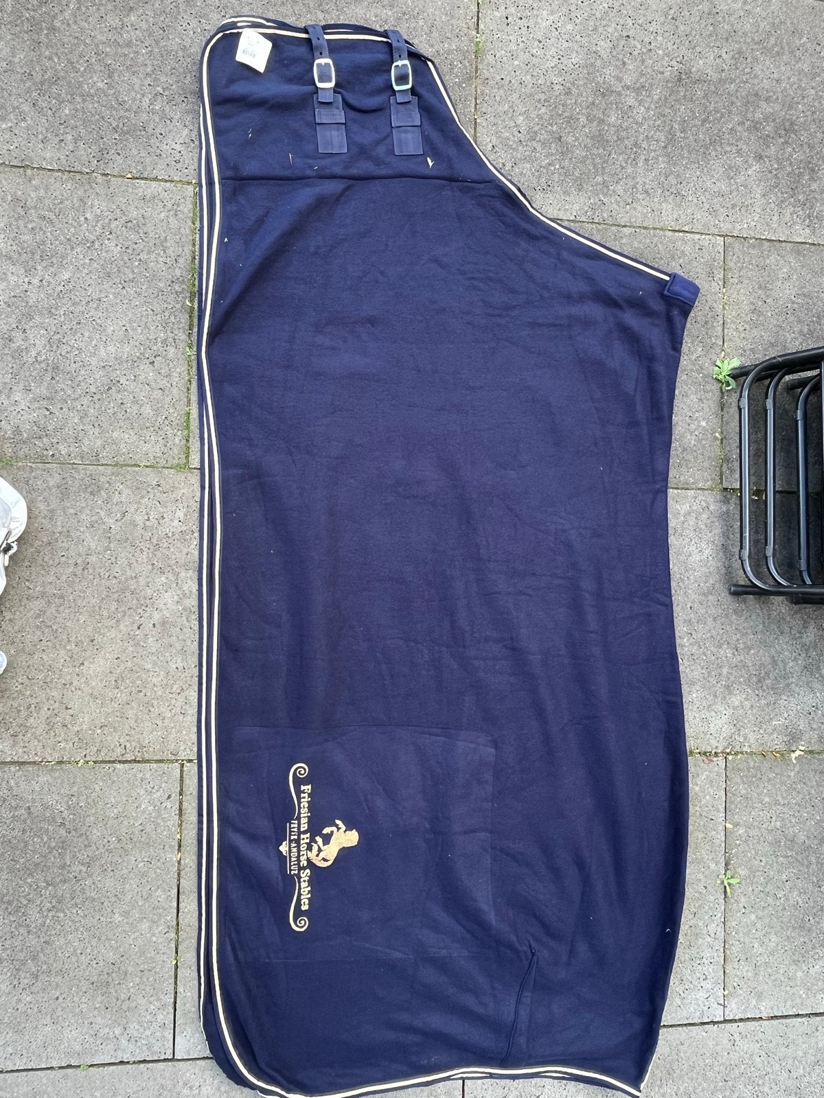 Zweetdeken maat 185 donkerblauw past op klein paard, Full (L), Overige merken, Zweetdeken, Nieuw
