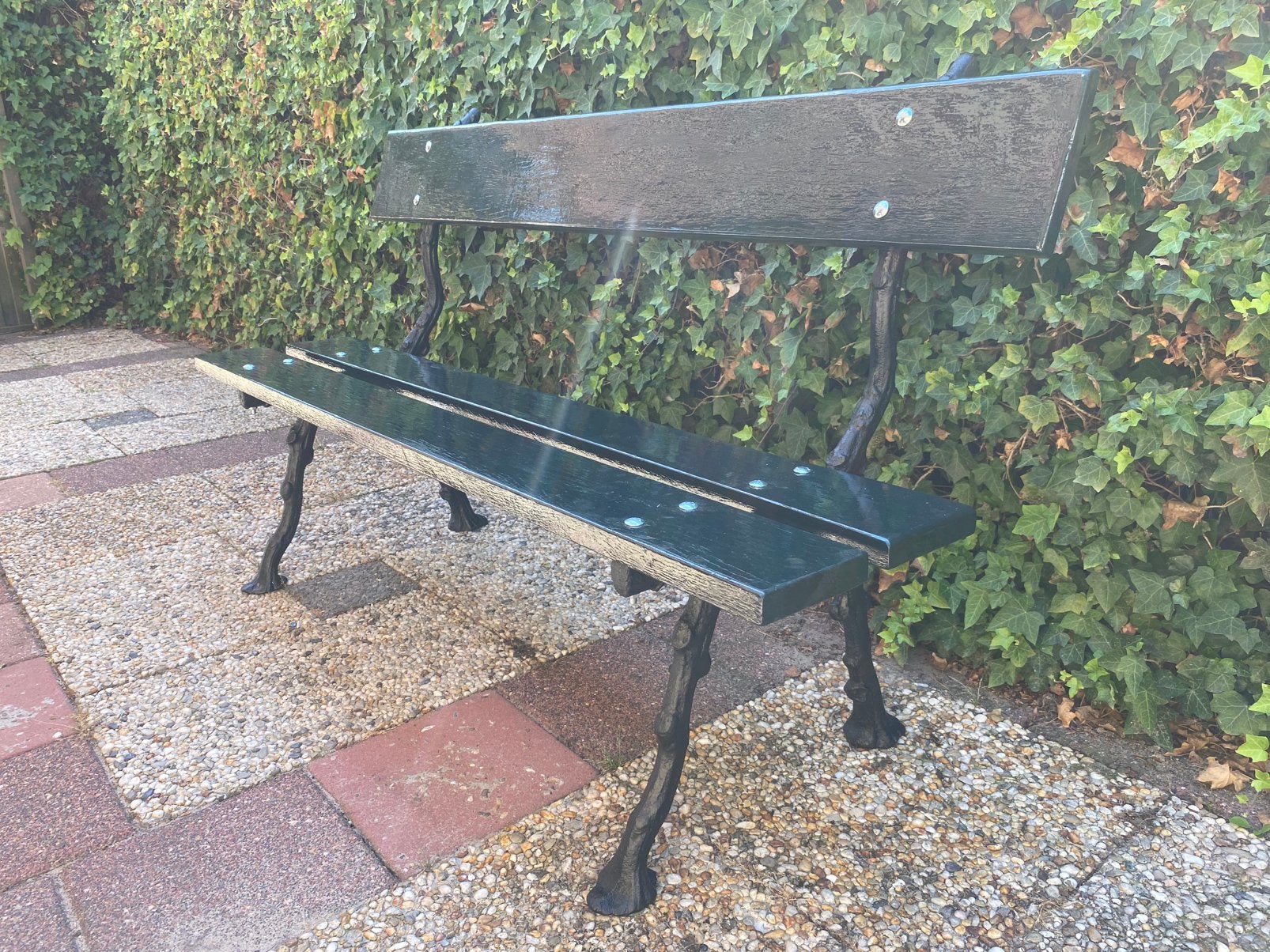 Parkbank tuinbank gietijzer hardhout takkenbank NIEUW, Tuin en Terras, Ophalen of Verzenden, Nieuw, Hout
