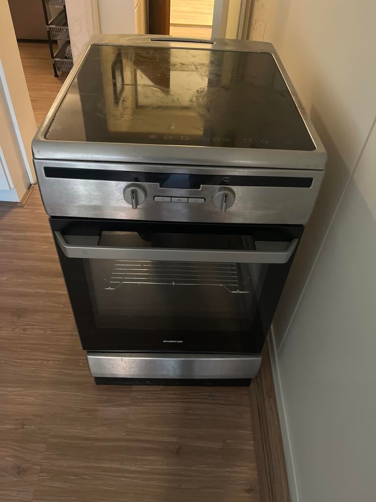 Inventum fornuis, 60 cm of meer, Keramisch, Zo goed als nieuw, Vrijstaand