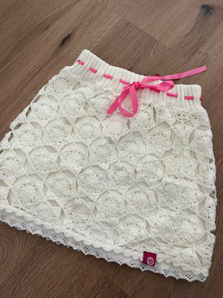 Bomba rokje maat 98-104 gehaakt off white, Kinderen en Baby's, Kinderkleding | Maat 98, Verzenden, Nieuw, Meisje, Jurk of Rok