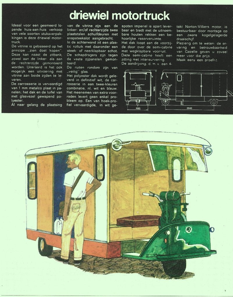 Gazelle driewiel motortruck 3 MT 750 F12 folder (A3533), Verzenden, Zo goed als nieuw, Vrachtwagen