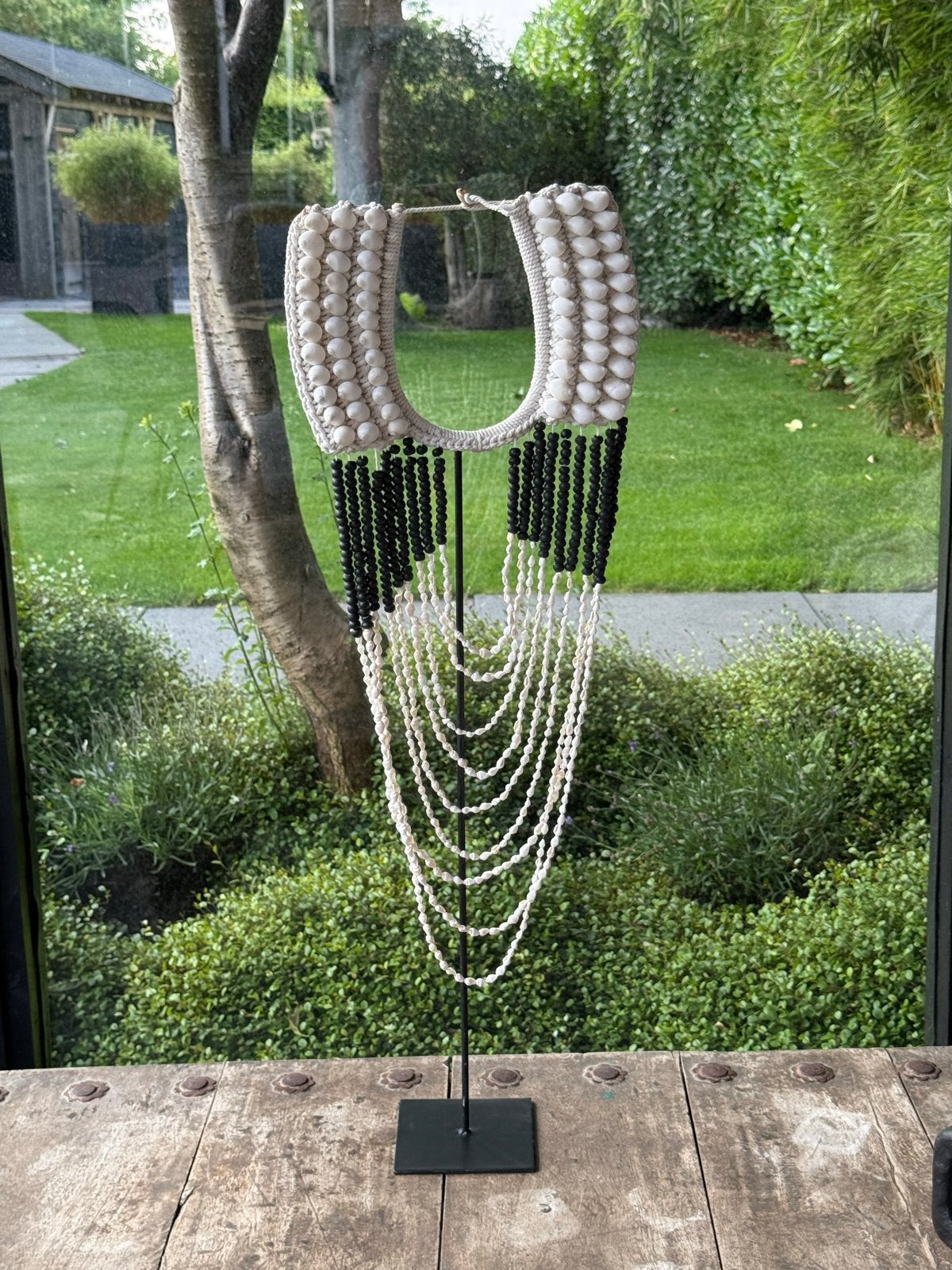 Unieke schelpenketting op standaard - 80 cm hoog, Huis en Inrichting, Ophalen, Zo goed als nieuw