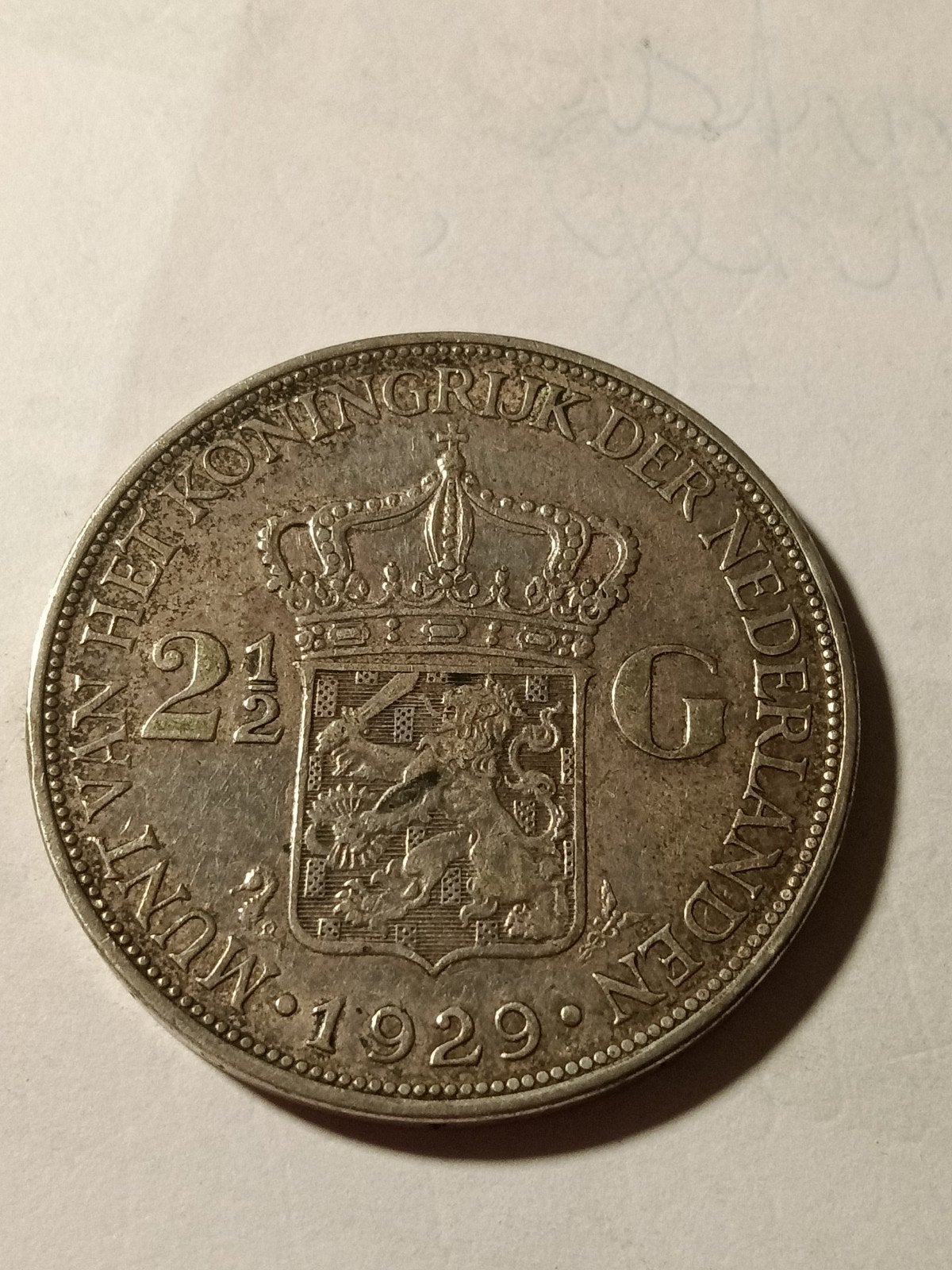 Rijksdaalder 1929 Wilhelmina, Ophalen of Verzenden, Koningin Wilhelmina, 2½ gulden