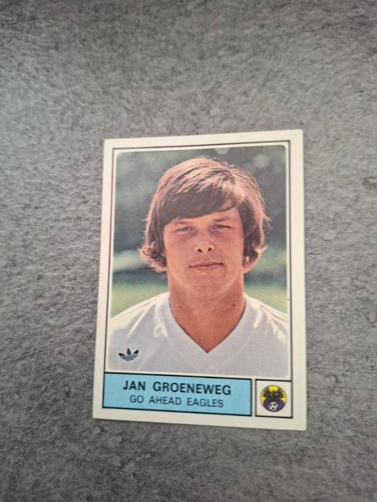 Panini sticker Voetbal 78. Jan Groeneweg Go Ahead Eagles., Verzenden, Gebruikt, Sticker