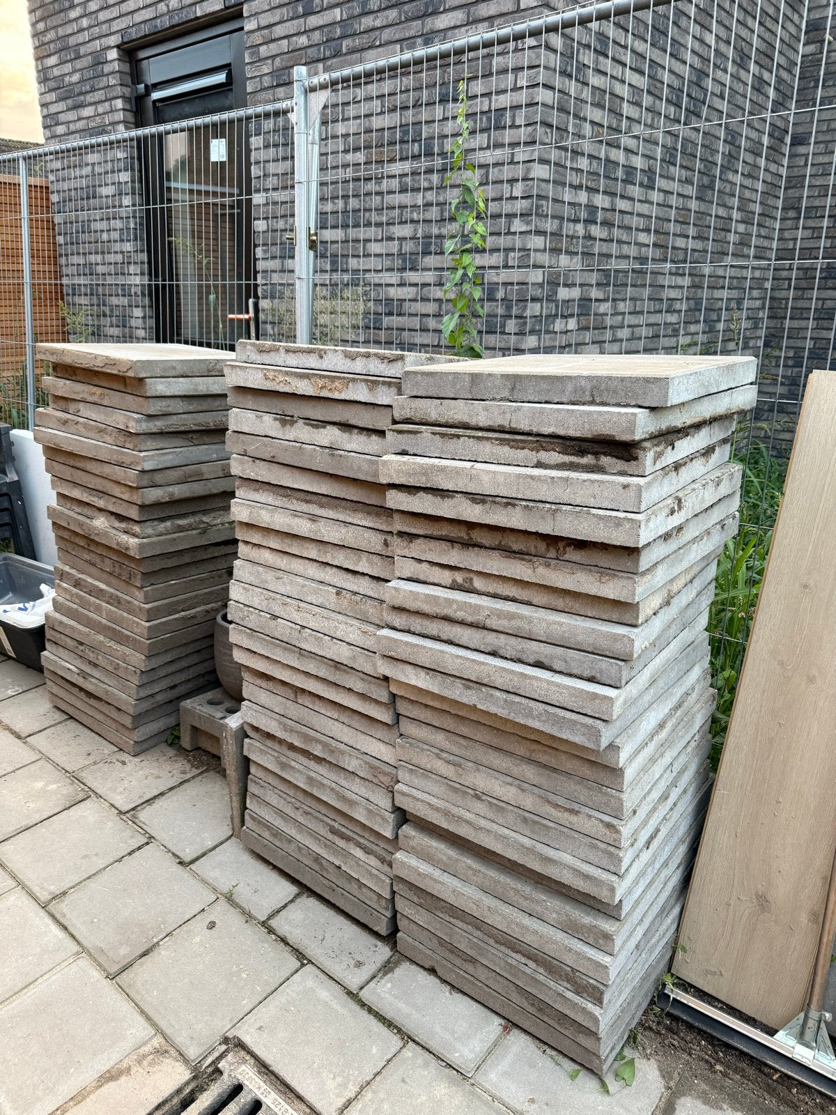 Tuintegels 50x50 cm - 74 stuks, Tuin en Terras, Tegels en Klinkers, Ophalen, Gebruikt, 10 m² of meer, Beton