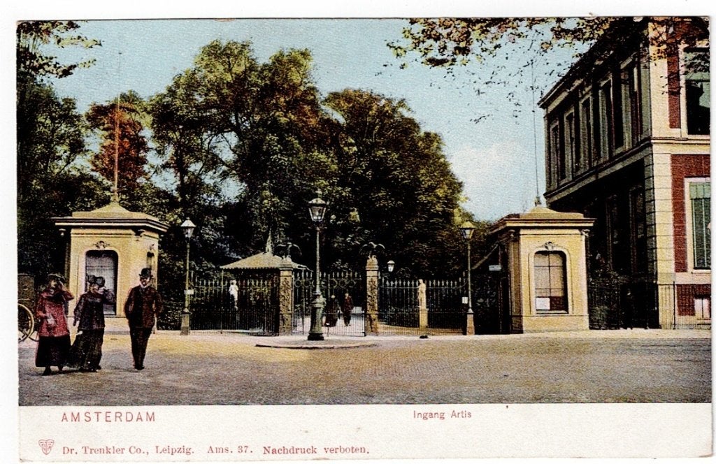 Amsterdam 1905. De ingang van Artis., Ophalen of Verzenden, Voor 1920, Gelopen, Noord-Holland