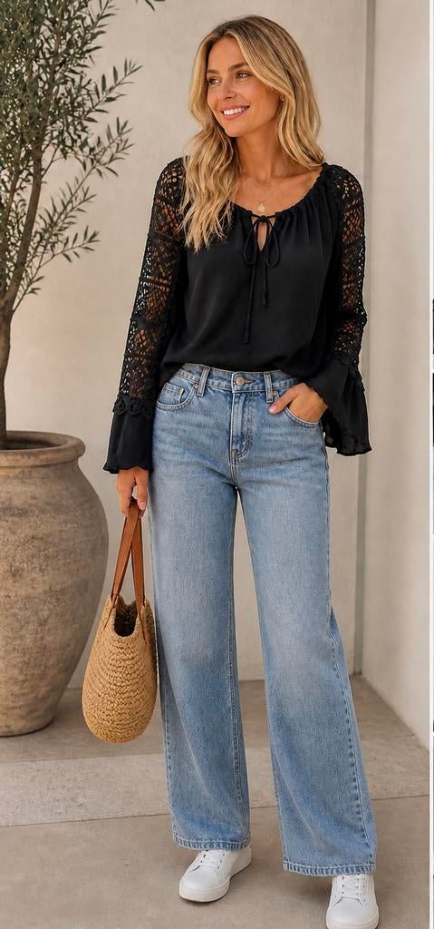 Joseph Ribkoff Blouse Zwart  Maat 38/40 ** nieuw**, Kleding | Dames, Blouses en Tunieken, Ophalen of Verzenden, Nieuw, Maat 38/40 (M)