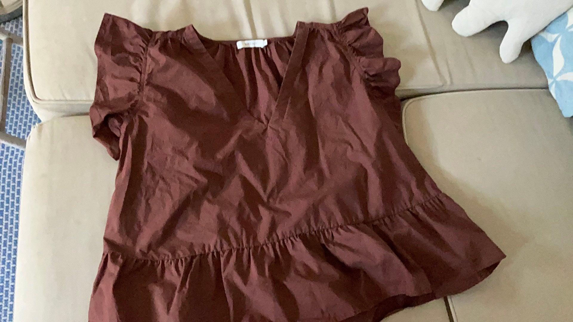 Sissy-Boy, bloesje, katoen, L, Ophalen of Verzenden, Zo goed als nieuw, Bruin