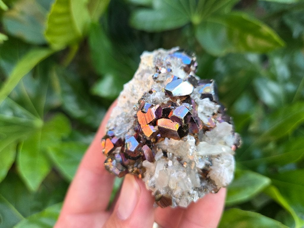 Regenboog Pyriet Indonesië, Ophalen of Verzenden, Mineraal