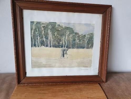 aquarel G. Schut Putten Rogge Zichten door Reinout Dijkhuis, Ophalen