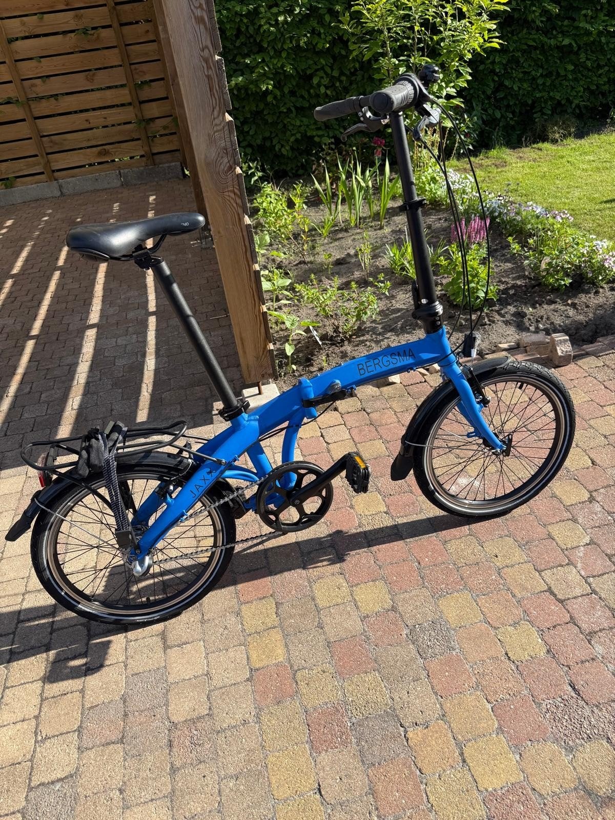 Bergsma vouwfiets blauw - Zo goed als nieuw, 20 inch of meer, Versnellingen, Zo goed als nieuw, Totaal opvouwbaar