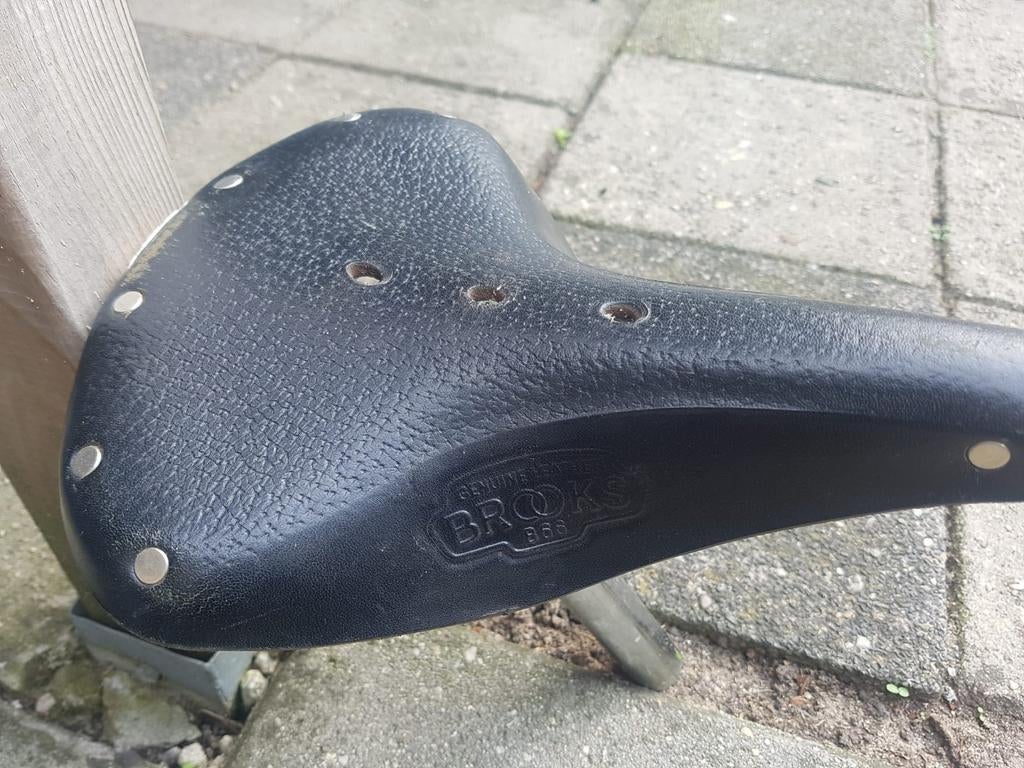 Brooks zadel, Fietsen en Brommers, Fietsonderdelen, Ophalen, Leer, Zo goed als nieuw, Brooks