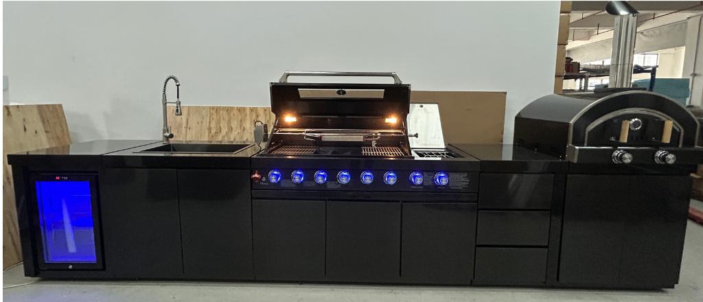 bbq LARGE met pizza oven nieuw in verpakking, Ophalen of Verzenden, Nieuw, Elementi- tuinhaarden bbq