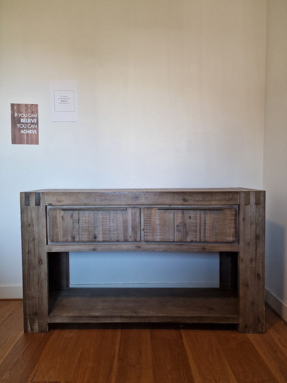 Wandtafel Bassano L144xB40 - Robuust en Stijlvol, Gebruikt, 100 tot 150 cm, Industrieel, Landelijk, Ophalen of Verzenden