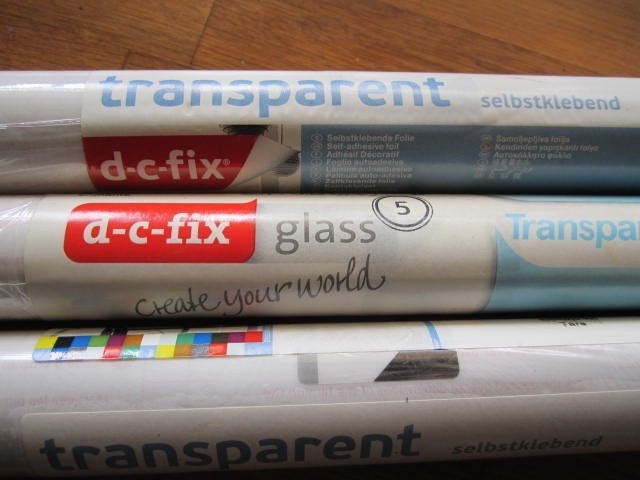 3 rollen zelfklevende folie transparant., Ophalen of Verzenden, Nieuw, Knutselmateriaal