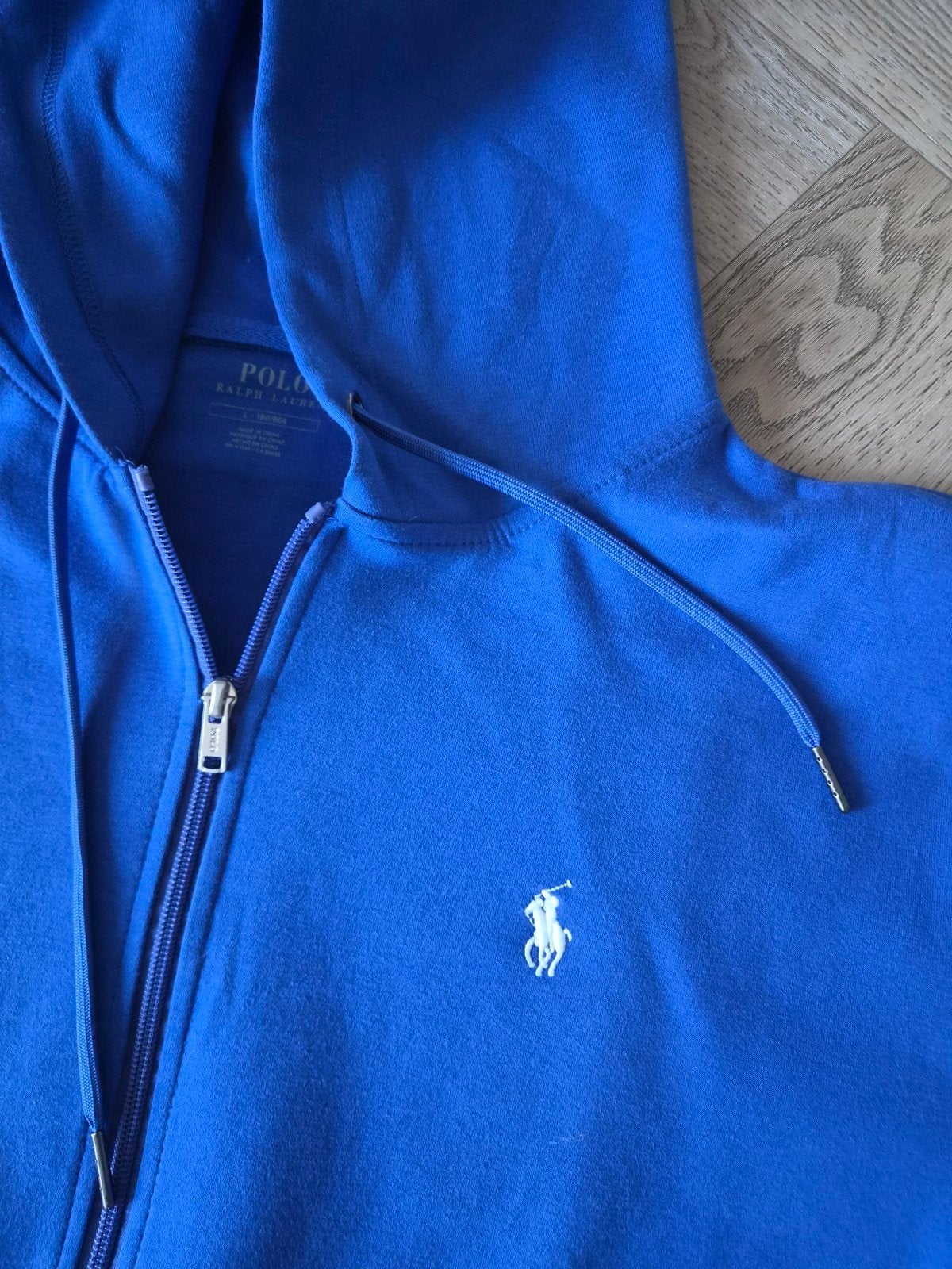Polo Ralph Lauren hoodie met rits - Blauw Maat L, Ophalen of Verzenden, Zo goed als nieuw, Polo Ralph Lauren