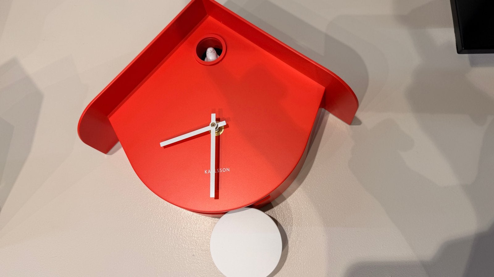 Karlsson Cool Retro Koekoeksklok Rood - Nieuw, Verzenden, Nieuw, Wandklok