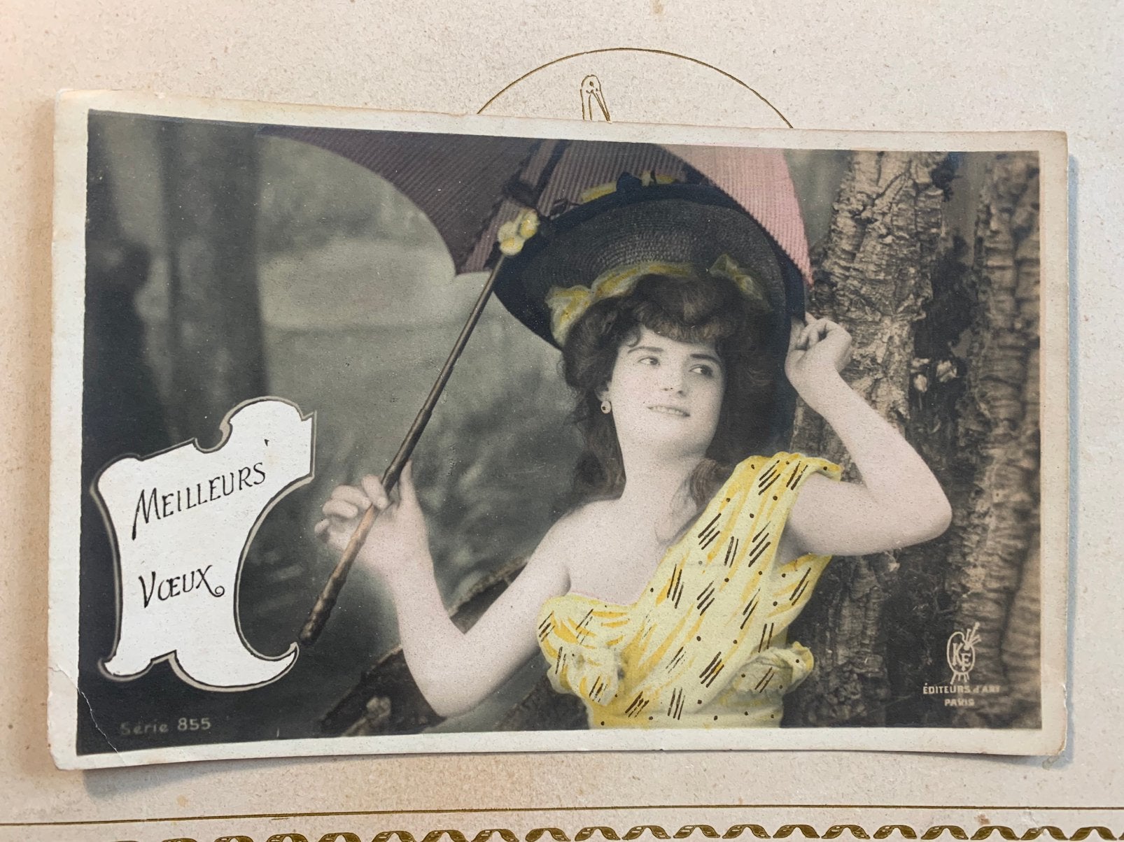 1905 Meilleurs Voeux - Dame met parasolletje (KM), Ophalen of Verzenden, Voor 1920, Gelopen, Overige thema's