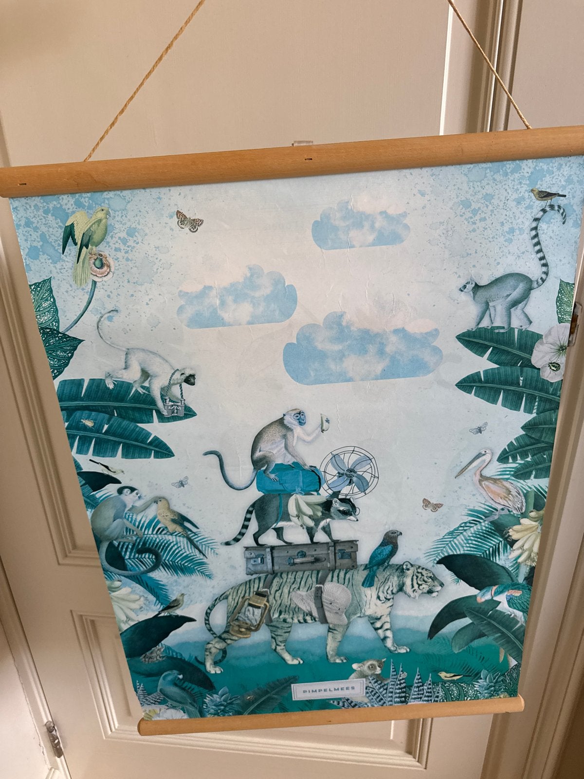Pimpelmees kinderposter 'In de Tropen’ Leuk voor de kinder, Kinderen en Baby's, Kinderkamer | Inrichting en Decoratie, Ophalen of Verzenden