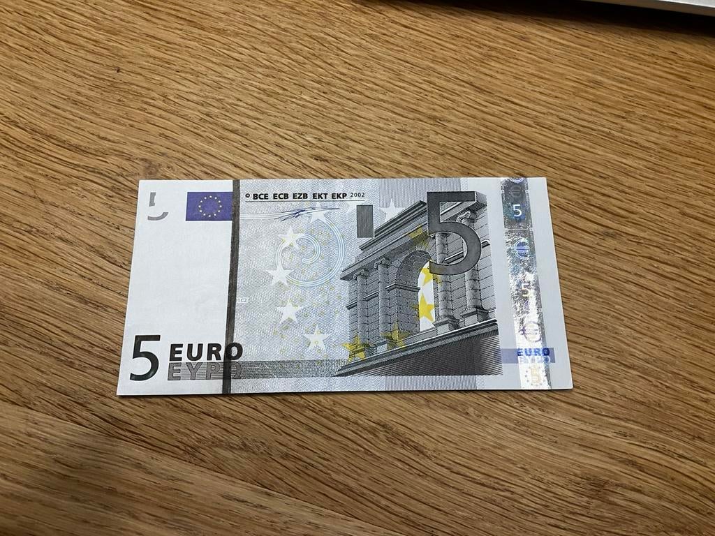 €5,- Duisenberg - Oostenrijk (N/F001C2) - ‘misdruk’ (?), Ophalen of Verzenden, Oostenrijk, 5 euro, Los biljet