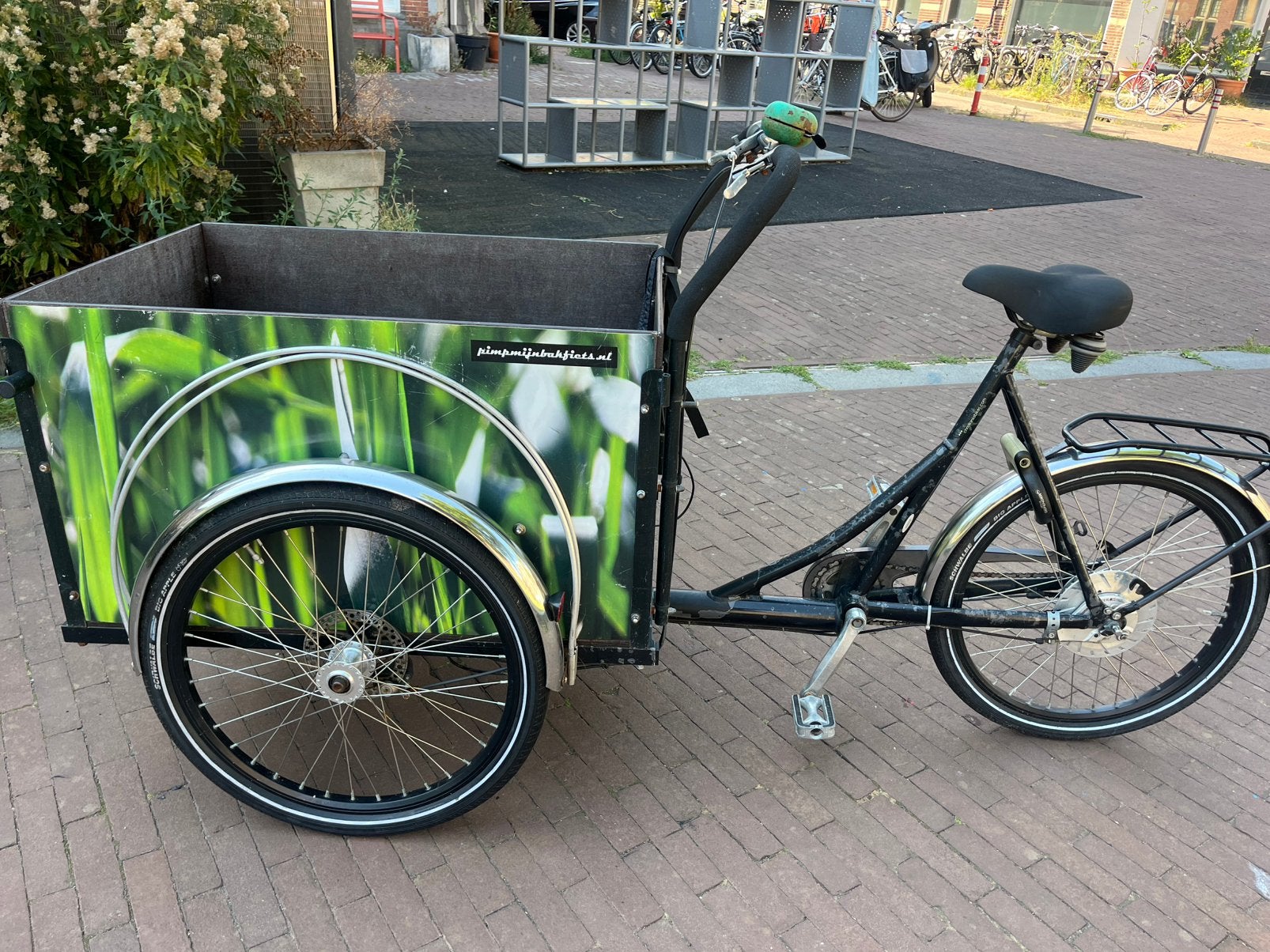 Mooi licht bakfiets (regendak aanwezig). Perfect staan, Fietsen en Brommers, Fietsen | Bakfietsen, Ophalen of Verzenden, Gebruikt