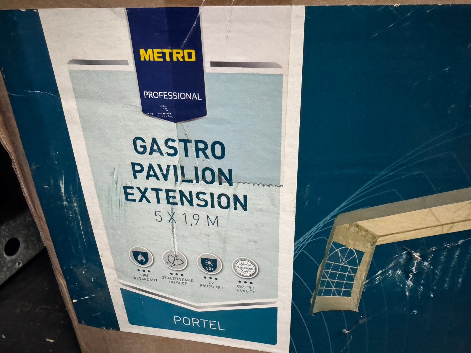 2x Metro Gastro Paviljoen Extension 5x1.9m - Nieuw in doos, Ophalen, Minder dan 2 meter, Minder dan 4 meter, Nieuw