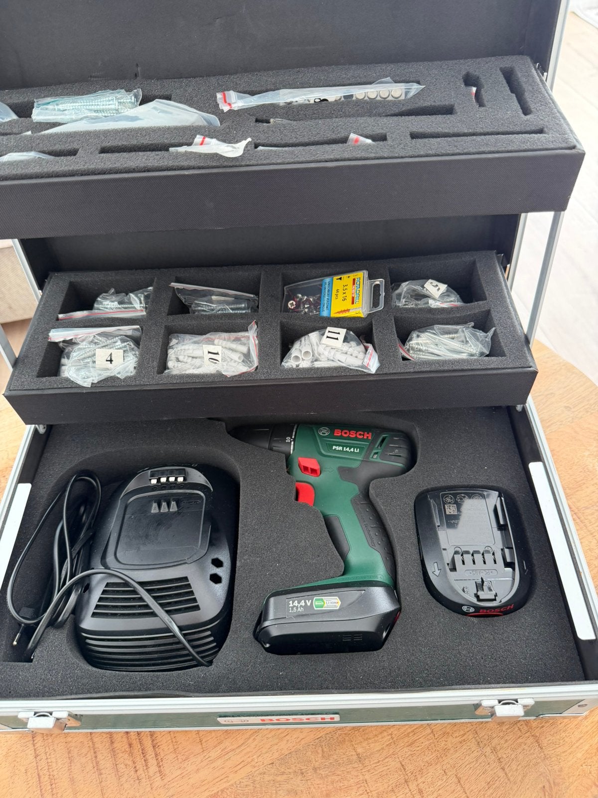 Bosch PSR 14,4 LI Accuboormachine in Luxe Koffer – Complete, Ophalen, Zo goed als nieuw